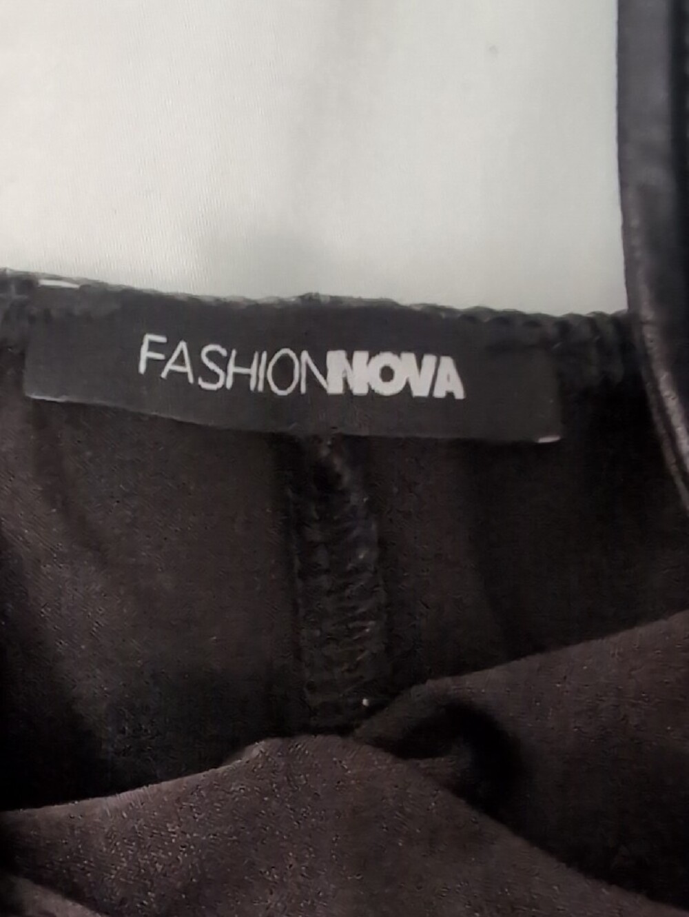 Fashion Nova Black Faux Leather Midi Slip Dress with Side Slit/XL - Picture 2 of 4